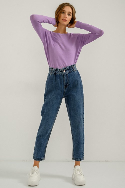 pinkwoman Basic πλεκτό με στρογγυλή λαιμόκοψη (L.LILAC) - 4