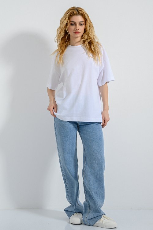pinkwoman Oversized t-shirt (WHITE) - 2