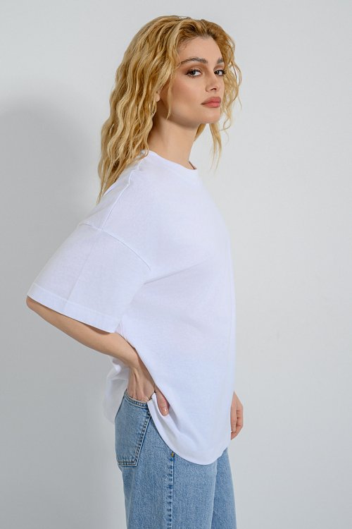 pinkwoman Oversized t-shirt (WHITE) - 4