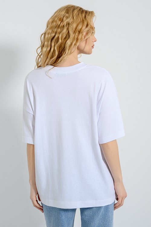 pinkwoman Oversized t-shirt (WHITE) - 5