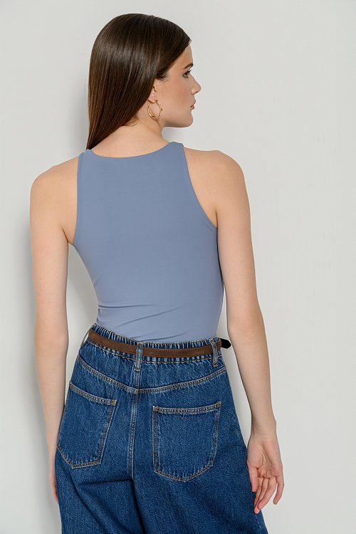 Lycra bodysuit with halter neckline
