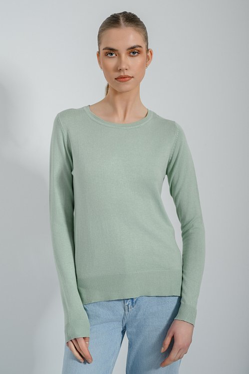 pinkwoman Basic πλεκτό με στρογγυλή λαιμόκοψη (L.MINT) - 3