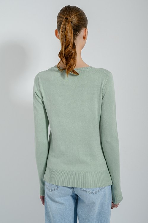 pinkwoman Basic πλεκτό με στρογγυλή λαιμόκοψη (L.MINT) - 5