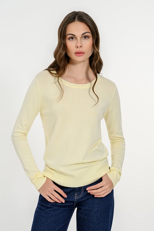 pinkwoman Basic πλεκτό με στρογγυλή λαιμόκοψη (L.YELLOW) - 2