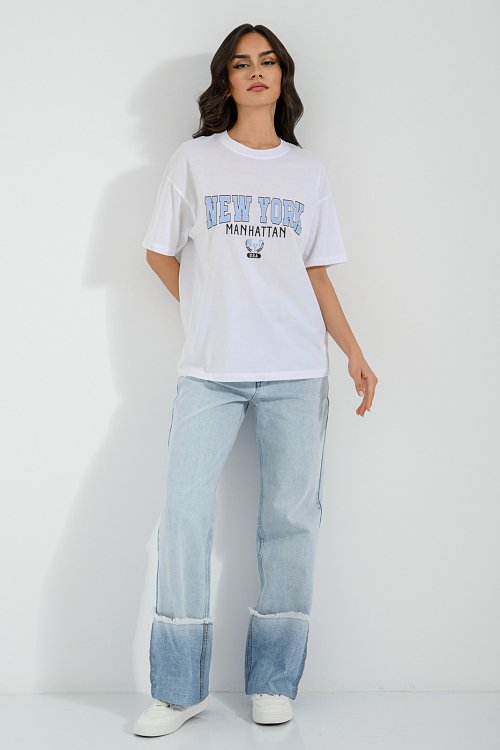 pinkwoman T-shirt με τύπωμα (WHITE) - 2