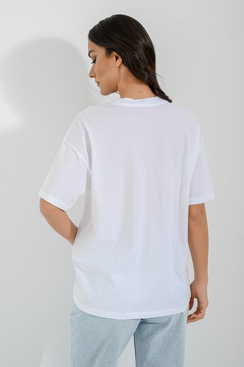 pinkwoman T-shirt με τύπωμα (WHITE) - 5