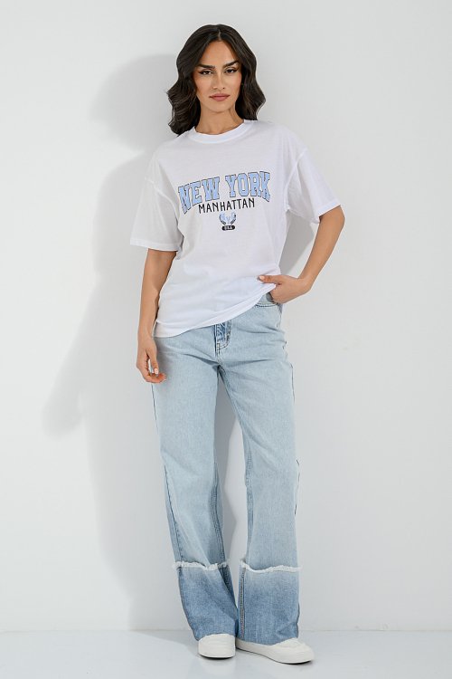 pinkwoman T-shirt με τύπωμα (WHITE) - 6