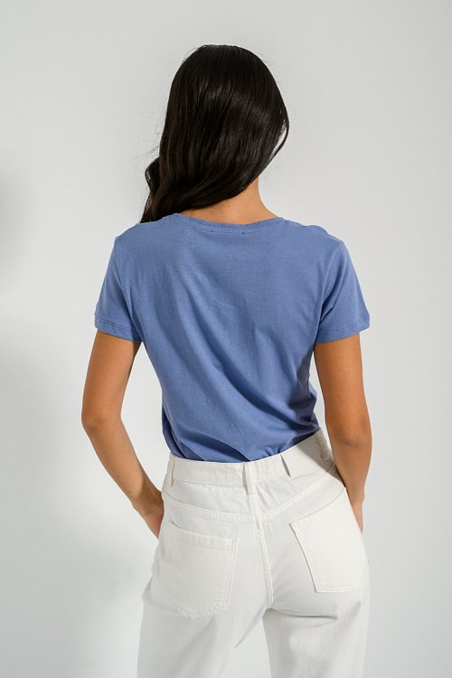 pinkwoman Basic t-shirt με V ντεκολτέ (D.CIEL) - 4