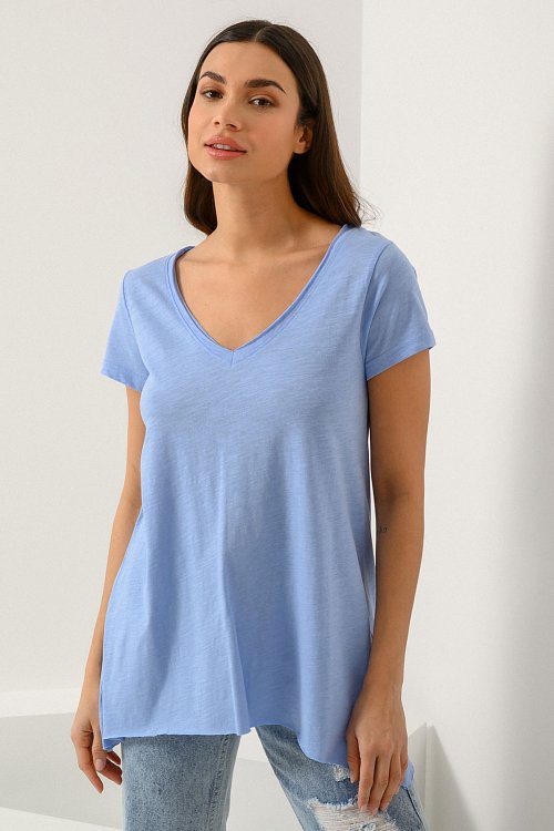 Ρούχα>Μπλούζες>T-Shirt Basic t-shirt με ασύμμετρο τελείωμα (CIEL)