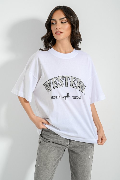 pinkwoman T-shirt με τύπωμα (WHITE) - 3
