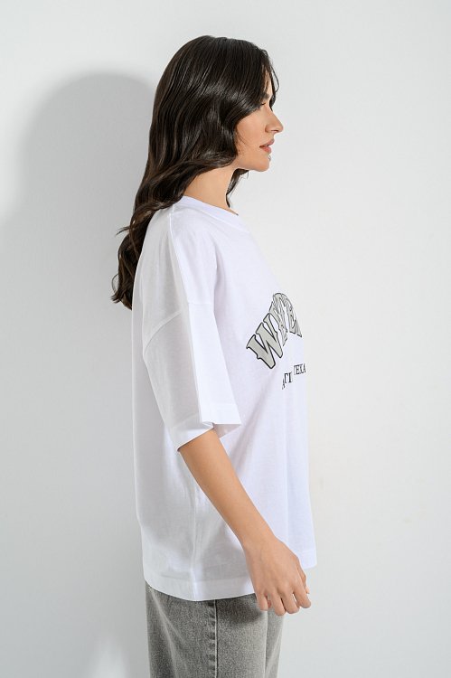 pinkwoman T-shirt με τύπωμα (WHITE) - 4
