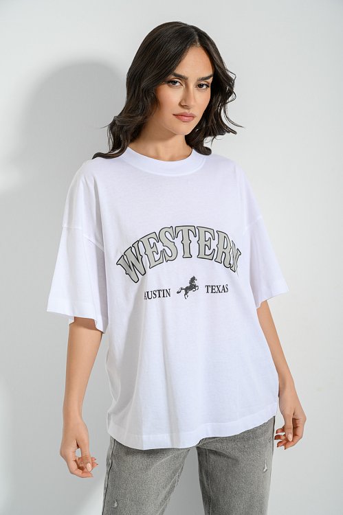 pinkwoman T-shirt με τύπωμα (WHITE) - 7