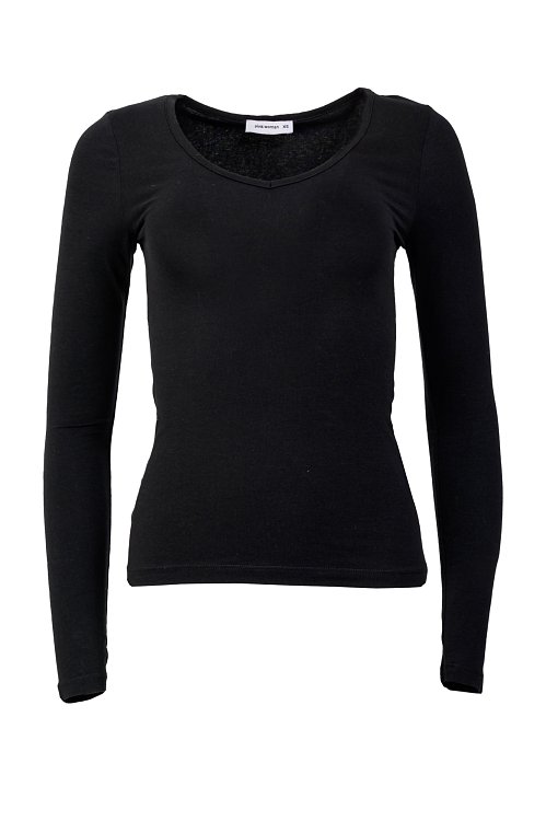 pinkwoman Τοπ με V ντεκολτέ (BLACK) - 5