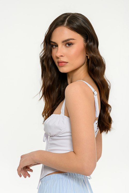 Poplin corset top
