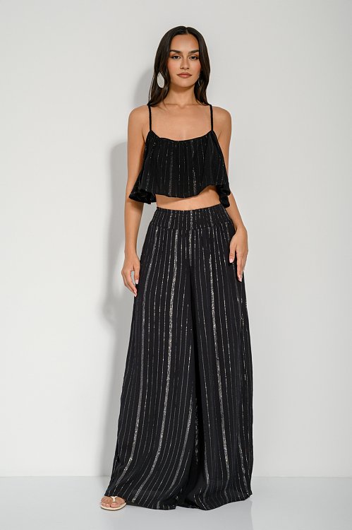 Crop top with lurex details