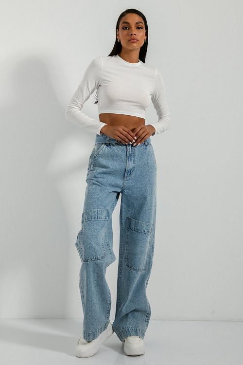 pinkwoman Κροπ τοπ (OFF WHITE) - 5