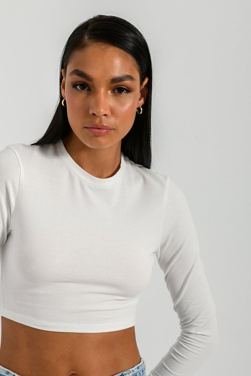pinkwoman Κροπ τοπ (OFF WHITE) - 6
