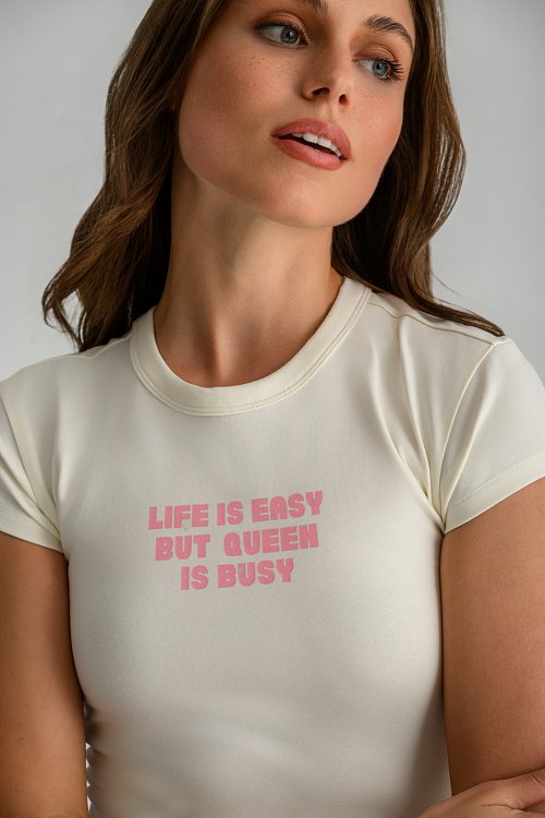 Fitted t-shirt with front print