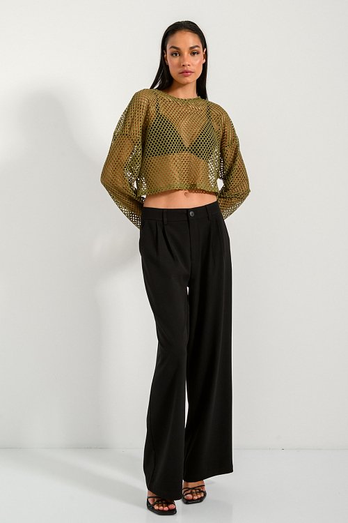 Mesh cropped top