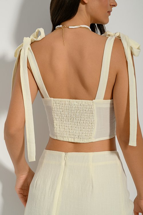 Crop top with wide tie straps