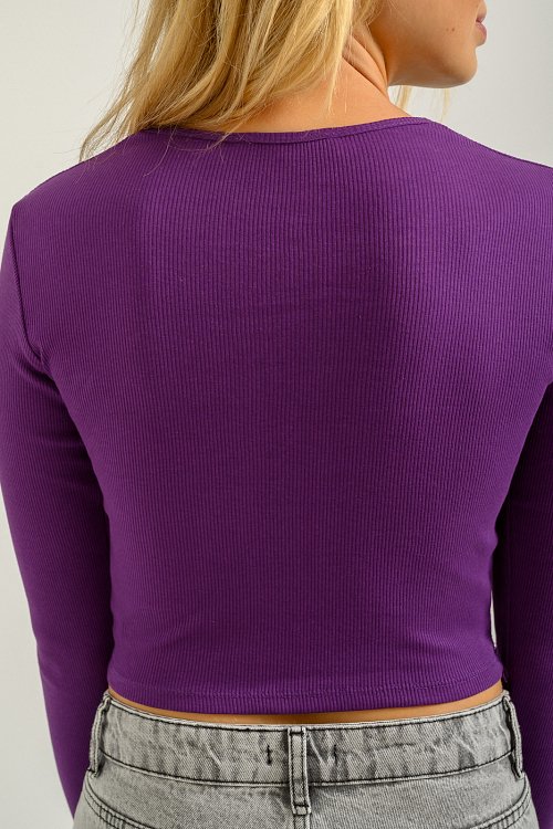 pinkwoman Ριπ κροπ τοπ (PURPLE) - 4