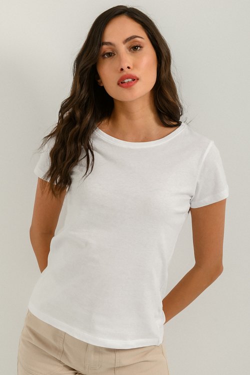 Basic t-shirt with round neckline
