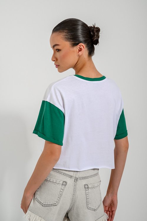 Cropped t-shirt with print