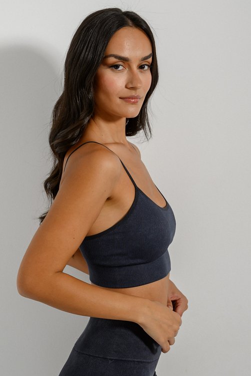 Rib seamless crop top
