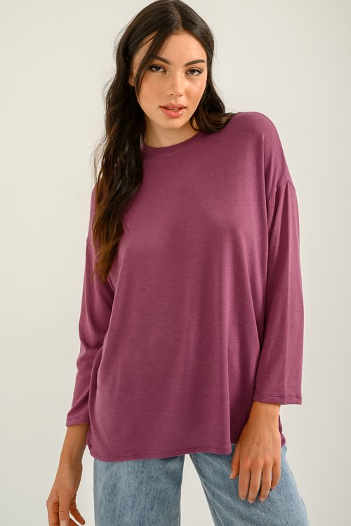 pinkwoman Loose μπλούζα (L.PLUM) - 2