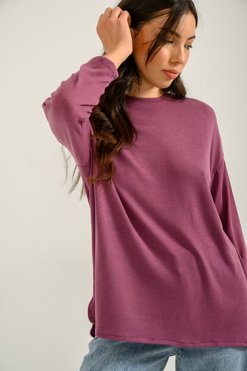 pinkwoman Loose μπλούζα (L.PLUM) - 4