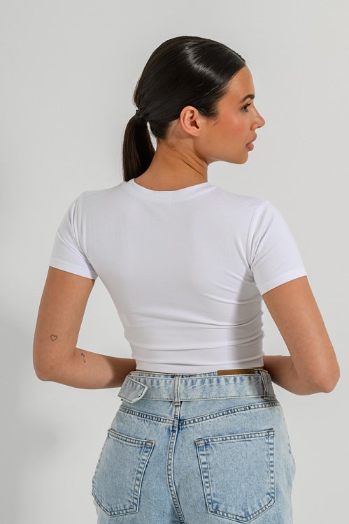 Cropped t-shirt with print