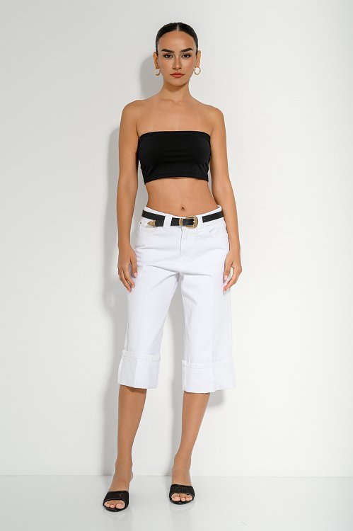 Strapless lycra cropped top
