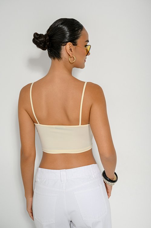 Lycra crop top with spaghetti straps