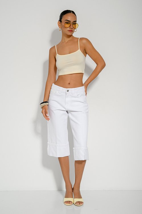 Lycra crop top with spaghetti straps
