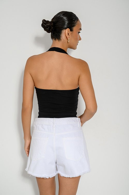 Halter top with neck tie