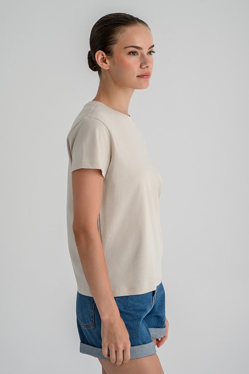 Basic t-shirt με στρογγυλή λαιμόκοψη (STONE)