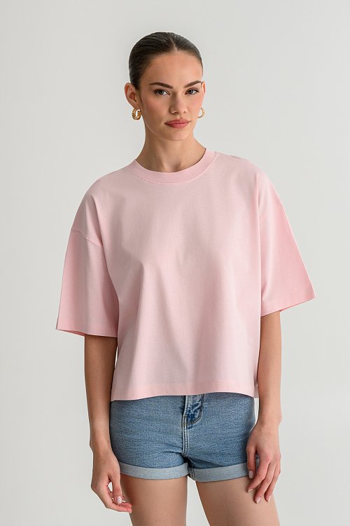 Basic κοντομάνικο t-shirt (PINK)