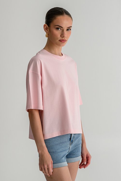 pinkwoman Basic κοντομάνικο t-shirt (PINK) - 3