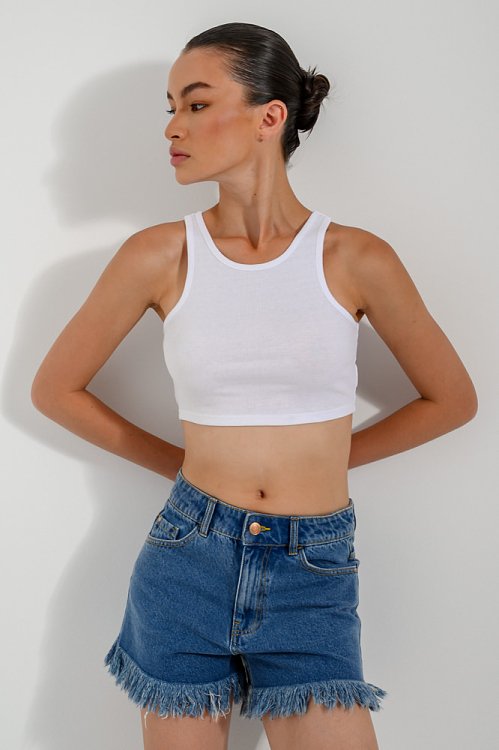 Ριπ halter κροπ τοπ (WHITE)