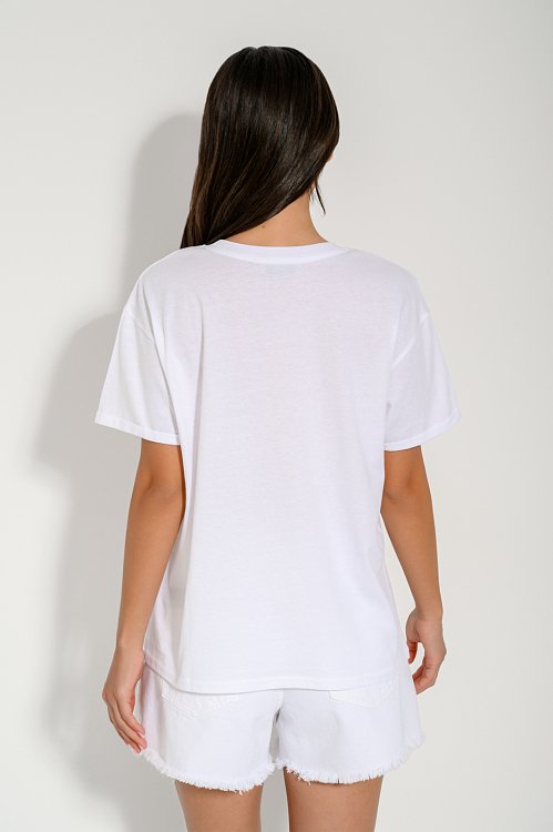 pinkwoman T-shirt με τύπωμα (WHITE) - 4