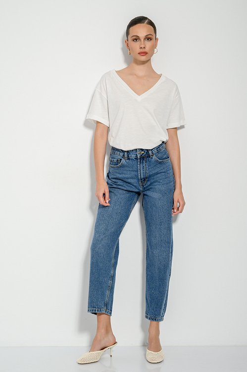 pinkwoman Basic μπλούζα με κοντά μανίκια (OFF WHITE) - 6