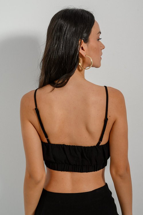 Cropped top with shirring details