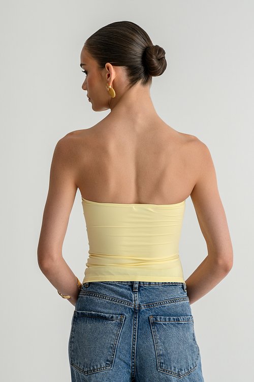 Strapless lycra bandeau top