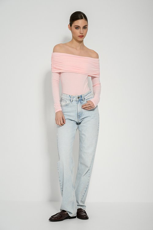Off shoulder τοπ με σούρες