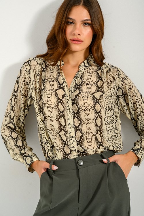 Snake printed shirt