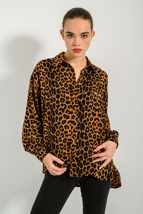 Πουκάμισο με leopard print