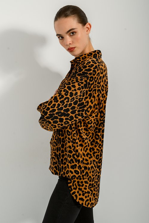 Πουκάμισο με leopard print