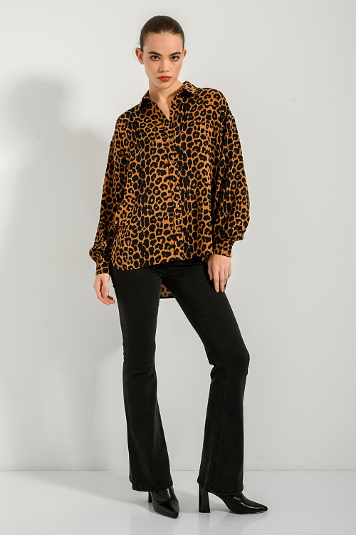 Πουκάμισο με leopard print