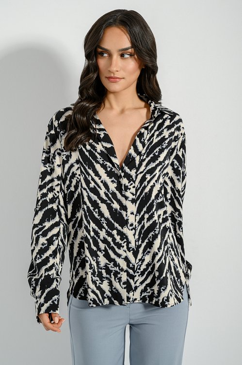 pinkwoman Πουκάμισο με zebra print και απαλή υφή (MULTI) - 3