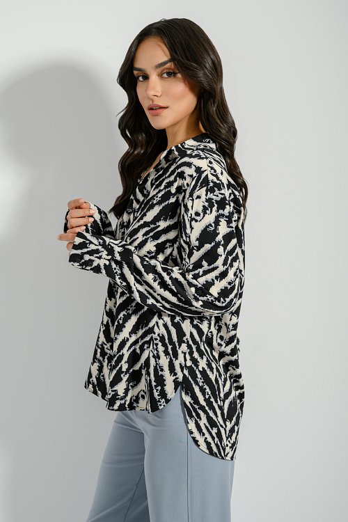 pinkwoman Πουκάμισο με zebra print και απαλή υφή (MULTI) - 4
